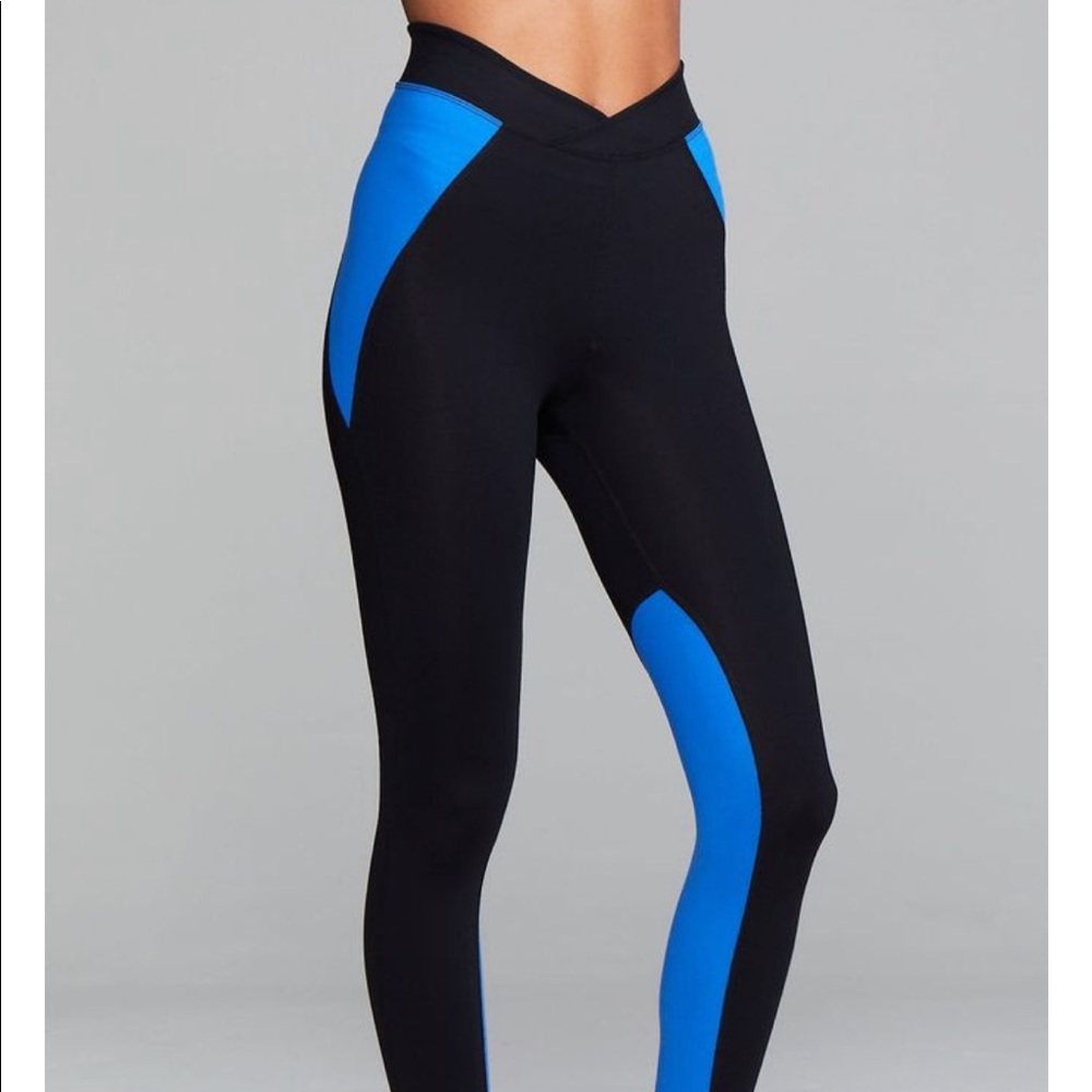 Workout Leggings in Black and Blue by Year of Ours